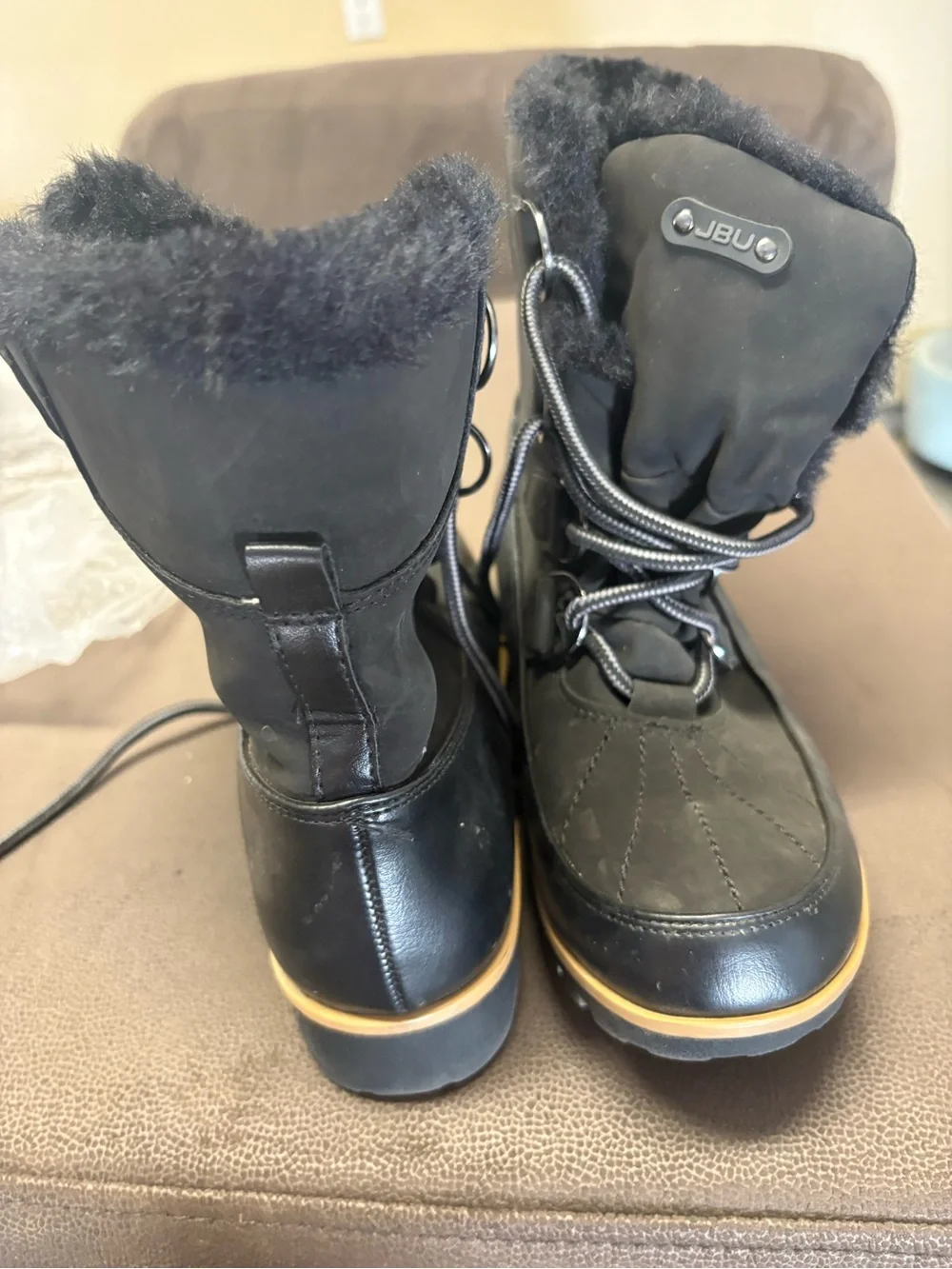 JBU Black Faux Fur Lined Boots